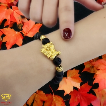 Vòng đá đính charm vàng (mã VC 6 2401)